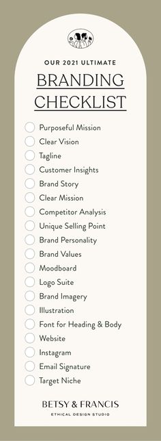 The Ultimate Branding Checklist for 2021Beautiful designs & branding | Marketing your small business Small Fashion Business Ideas, Planner Business Ideas, How To Start A Marketing Agency, Art Small Business Ideas, How To Rebrand Your Business, Small Business Tips And Tricks, Rebranding Small Business, Micro Business Ideas, Small Business Studio