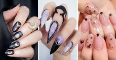 15 Hermosos diseños de uñas inspirados en tu perrito Inner Witch, Witchy Nails, Halloween Acrylic Nails, Paws And Claws, Classy Nails, Cool Nail Designs, You Are Beautiful, Halloween Treats, Stylish Nails