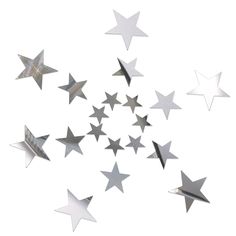 a bunch of stars that are flying in the air