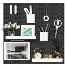 there are many items on the pegboard to make it look like they have been put together