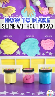 how to make slime without borax with this simple recipe for slime - filled dough