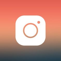 the instagram logo is shown on an orange and pink background with blurry colors