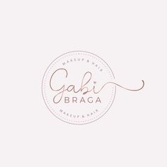 the logo for gabi braga makeup hair