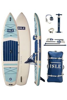 an inflatable stand up paddle board with accessories