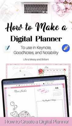 You've probably seen digital planners all over social media, and maybe you're wondering how to make your own. Today, I explain how to create a digital planner in the keynote app and how to use it. Grab your iPad let's create your dream planner! Create A Digital Planner, Create Your Own Planner, Homework Planner, Free Planner Templates, How To Make Planner, Planner Apps, To Do Planner, Spiral Planners, Notes Planner