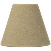 a beige lamp shade on a white background