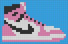 a pixellated image of a pink and black cat