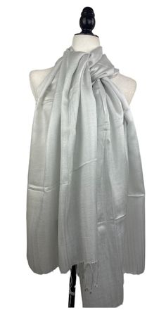 This is an all season shawl. This versatile shawl can be used to dress up an outfit for a special evening, a wedding or as a neck scarf in the winter. Easy to carry anywhere, perfect for when you need it at a restaurant or at the office in air conditioning or a cool summer evening. Effortlessly give a dress a new look by simply adding this shawl. A must have when you travel! COLOR MATCHING/ACURACY The color is very close however is not exact, I tried to to capture the colour as acurately as possible but was not able to get the exact colour under any lighting.  In the pictures I have posted sometimes one picture looks like its a slighty different shade than others, please mention the specific color/picture you are interested in when you place the order, if the shade matters. If you are tryi Elegant Pashmina Shawl For Evening, Elegant Embroidered Shawl For Festive Occasions, Elegant Embroidered Shawl For Festive Season, Elegant Scarves For Formal Festive Occasion, Elegant Formal Scarf For Festive Occasions, Elegant Formal Scarves For Festive Occasions, Silk Shawl Scarf For Party, Elegant Festive Silk Scarf, Elegant Silver Dupatta For Formal Occasions