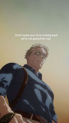 an anime character with glasses and a shirt on sitting in front of a sky background