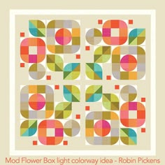 the cover of mod flower box light colorway by robin pickens