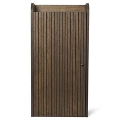 a brown wooden door on a white background