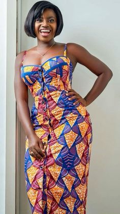 Sewing and design your own outfit by using styles and patterns and getting your own material to master the sewing of any styled dresses to suit your need or purpose  • Sewing hacks  • Sewing guide  • Easy made Kitenge Dress, Corset Style Dresses, African Dresses Modern, African Wear Dresses, Ankara Print, Ankara Dress