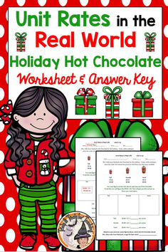 the unit rate in the real world holiday hot chocolate worksheet and answer key