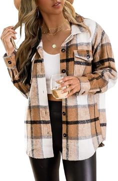 Autumn Fashion Women Fall Outfits, Cozy Clothes, Fall Must Haves, Womens Jackets Casual, Plaid Shirts, Flannel Women, Flannel Jacket, Long Sleeve Flannel, Fall Clothing