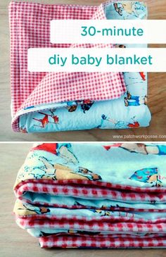 the instructions for how to make a diy baby blanket that is easy and cheap