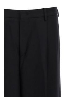 'Jona P' stretch wool pants with loose leg and maxi ankle turn-ups.CELLAR DOOR'Jona P' pantstrue to size fit Cellar Door, Zimmermann Dress, Pleats Please Issey Miyake, Wool Pants, Short Leggings, Yoga Wear, Designing Women, Jacket Dress, Black Pants