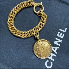 Vintage Chanel Bracelet From The Late 1970's - Early 1980's Collection 100% Authentic Made In France Gold Plated Excellent Condition Overall Aside From Light Wear And Scratches Throughout Metal Measurements Approx.: Inside Circumference: 8.5" Ornament-Length: 1.75" Ornament Width: 1.25" Comes With Box 31 Rue Cambon, Vintage Chanel Jewelry, Chanel Bracelet, Chanel Jewelry, Bracelet Gold, Vintage Chanel, Womens Jewelry Bracelets, Made In France, Jewelry Collection