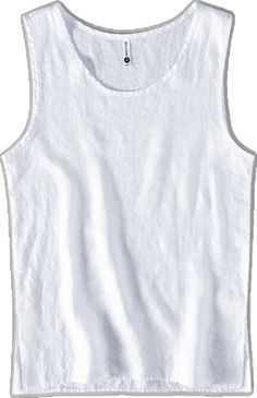 White Casual Vest With Relaxed Fit, Casual White Vest With Relaxed Fit, Casual White Relaxed Fit Vest, White Linen Sleeveless Vest, Plain Cotton Casual Tank Top, Casual Plain Cotton Tank Top, White Linen Casual Vest, White Casual Vest Top, White Cotton Vest Top