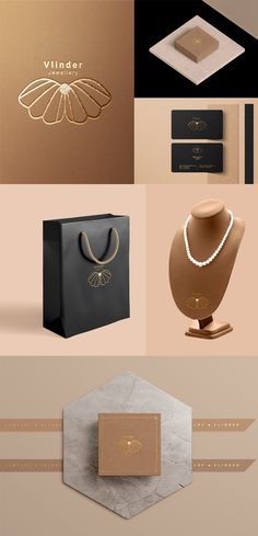 the packaging design for an elegant jewelry store