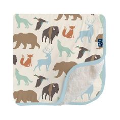 Baby Boys Bamboo Print Sherpa-Lined Stroller Blanket - National Wildlife Federation Swaddling & Receiving Blankets Toddler Blankets, Baby Temperature, National Wildlife Federation, Newborn Blankets, Boy Blankets, Kickee Pants, Toddler Blanket, Stroller Blanket, Lap Blanket