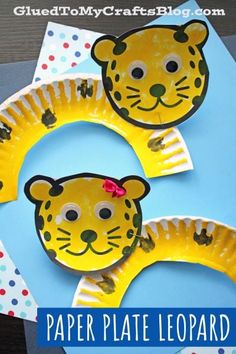 paper plate leopard craft for kids to make