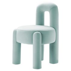 two white stools sitting next to each other