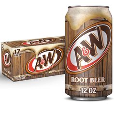 two cans of root beer next to each other