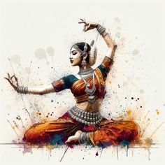 an artistic painting of a woman dancing