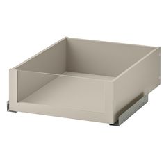 an open drawer with two drawers on each side