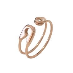 The unique Safety Pin inspired ring is composed of 14K solid gold and beautifully set onto a complementary matching 14K solid gold band. The perfect addition to your ring collection!  ♦ Safety Pin Dimensions:  - Head Size: approximately 8mm (w) x 6mm (h)  - Band Width: 4.75mm  ♦ Band Thickness: approximately 1.15mm  ♦ Metal Finish: High Shine Polish  ♦ This design is available in Rose, White and Yellow 14K Gold  ♦ Please note that this item takes about 3 to 5 business days for production, pri... Safety Pin Ring, Pin Ring, Solid Gold Band, Ring Collection, Solid Gold Rings, Ring Collections, Safety Pin, Gold Band, Jewelry Gift Box