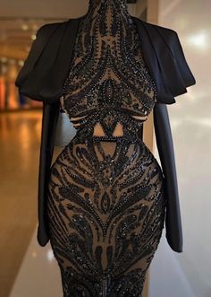 darkness herself. High Neck Sequin Dress, Long Sleeve Black Evening Dress, Sparkly Outfits, Blessed Wednesday, Evening Gala, Yule Ball