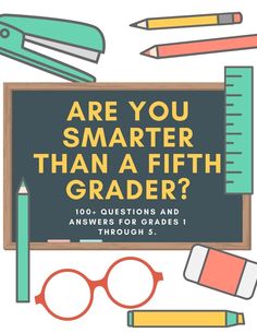 the cover of are you smarter than a fifth grader?, with pencils and rulers