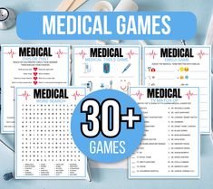 medical games with the words medical games on them