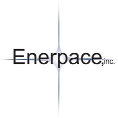 the logo for enerpace, inc is shown in black on a white background