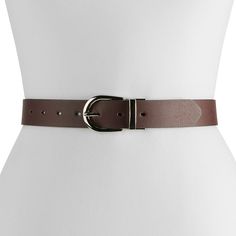 This stretch dress belt from LC Lauren Conrad is a comfortable and versatile must-have accessory. This stretch dress belt from LC Lauren Conrad is a comfortable and versatile must-have accessory. Strap stretches up to 2 inches for added comfort Reverses between brown & black Reversible rotative buckle Silver-tone polished hardware 7 oblong holes included for adjustable fitFABRIC & CARE Synthetic Leather Spot clean Imported Size: 1X. Color: Dark Brown. Gender: female. Age Group: adult. Timeless Brown Belts For Formal Occasions, Brown Belts Women, Cheap Casual Brown Belt, Womens Brown Leather Belt, Strap Stretches, Womens Dark Brown Belt, Accessories Guide, 1920 Dress, Dress Belt