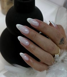 Ongles Gel French, White Tip Nails, Nail Looks, Wow Nails, Nagel Tips, Purple Nail