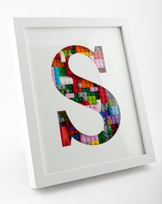 the letter s is made out of legos