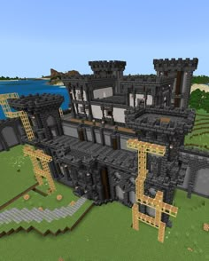 an image of a very large house in minecraft