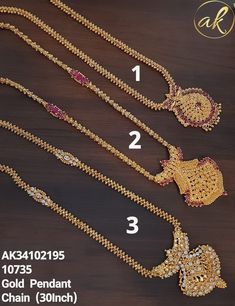 temple jewelry available at Arshi's.. for bookings whatsapp on 9486115312. worldwide shipping Thali Chains, Kids Blouse Designs, Gold Earrings Models, Temple Jewelry, Kids Blouse, Gold Necklace Simple, Fashion Sewing Tutorials