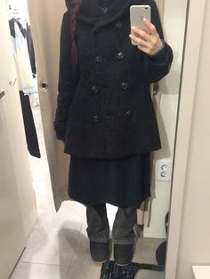 Japanese Outfits Winter, Cozy Study Outfit, Classy Style, Winter Classy Outfits, Sawako Winter Outfit, Himekaji Winter Outfits, Grunge Coquette Winter Outfits, Black Harajuku Style Winter Dress, Korean Fall Outfits