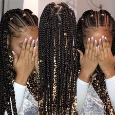 African American Girl Hairstyles, Trendy We Fryzurach, Kid Braid Styles, Protective Hairstyles For Natural Hair, Natural Hairstyles For Kids, Girls Hairstyles Braids, Braids For Kids, Black Hairstyles, Cornrow Hairstyles