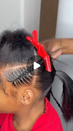 221K views · 25K likes | HD lace, 13x6 Half Lace Wig & Bundles on Instagram: "Butterfly braided ponytail sleeking!👍🏾Stylist is tagged~  🛒Click our bio website to choose favorite bundles  🤑Use discount code: “VVV” 💥Free 24hrs worldwide shipping  💥Pay later with PayPal Klarna Afterpay  . .  . . . . . . #naturalhair  #hairjourney #hairtutorials #explorepage  #satisfyingvideos #blackgirlmagic  #hairstyles #ponytail  #braids#hairextensions#rawhair #blackgirlhairstyles #inspiration  #hairweave #melaninpoppin  #arroganttae #tiktokviral  #naturalhairstyles #ponytailslayer #transformation #edgesonfleek #edges #ponytailweave #trendinghair #sleekponytail" Braids In The Front Ponytail In The Back, Braided Hairstyles With Ponytail, Genie Ponytail Weave With Braid, 2 Braids With Weave Ponytail, Little White Girl Braid Ponytail Styles Black, 2 Braids And Ponytail, Butterfly Ponytail For Black Women, Black Ponytail Hairstyles With Braids, Barbie Ponytail With Braids