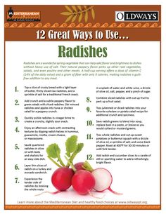 radishes with the words 12 great ways to use them in this recipe book