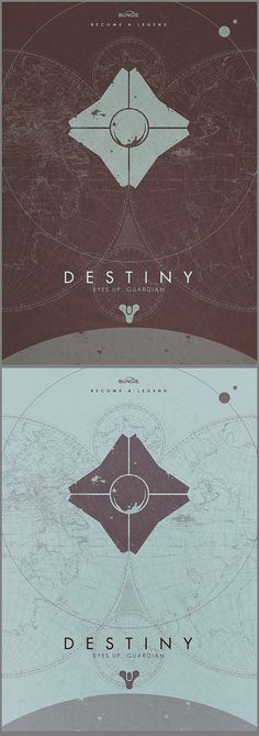 the poster for destiny's upcoming movie is shown in three different colors