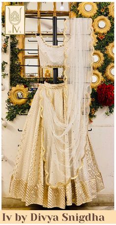 Excited to share this item from my #etsy shop: Off white chanderi wedding lehenga with embroidered choli and scalloped dupatta indian wedding dress, brocade skirt, engagement bridal dress #formalevent #floral #broomstick #floor #banarasilehenga #weddinglehenga #ghagracholi #receptionoutfit Engagement Bridal Dress, Scalloped Dupatta, Lengha Dress, Chanderi Lehenga, Golden Lehenga, Indian Wedding Theme, Emerald Green Bridesmaid Dresses, Blouse Lehenga, Indian Bridesmaid Dresses