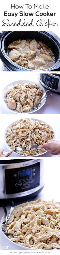 how to make easy slow cooker sweetened chicken in the crock pot - step by step instructions