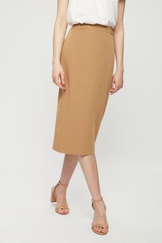 Camel Tailored Pencil Skirt Fashion Face, Quick Delivery, Dorothy Perkins, Pencil Skirt, Camel, Perfect Fit, Buy Online, Shop Now, Pencil