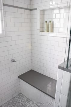 Restroom Ideas, Gray Grout, Master Shower, Shower Bench, Master Bath Remodel