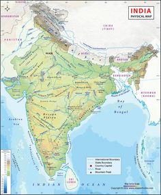 a map of india showing the major rivers