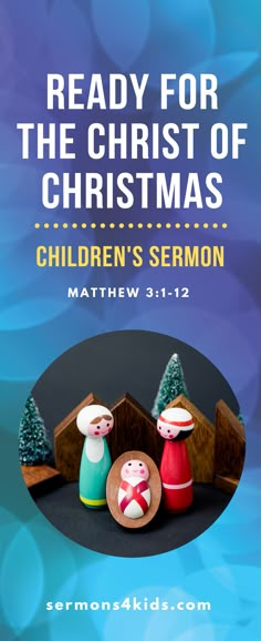 the book cover for ready for the christ of christmas children's semoon